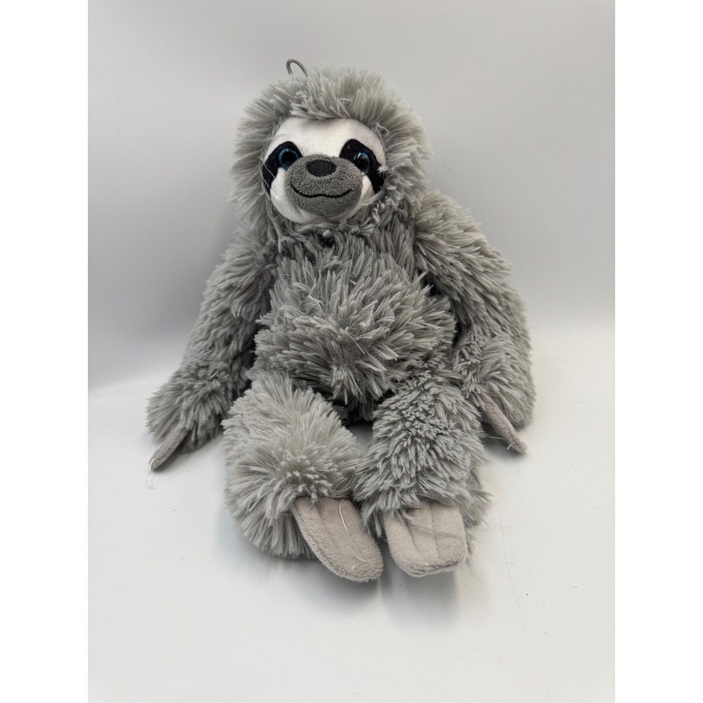 Premier Investments USA Grey Sloth Plush Shaggy Long Hair Stuffed Animal